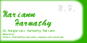 mariann harmathy business card